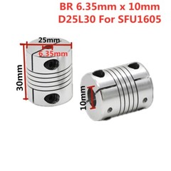 Ball Screw SFU1605 Antibacklash 250-2000mm+BK/BF12+Nut Housing+6.35*10mm Coupler