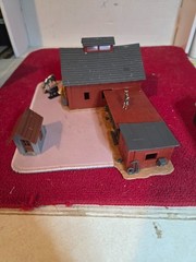 VINTAGE REVEL BARN GROUP COWS, GOAT,BARN ,RABBIT HUTCH ,SHED & OUT BUILDING
