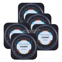 AZDENT Dental Orthodontic Ceramic Brackes Braces Roth/MBT .022 Hooks 345