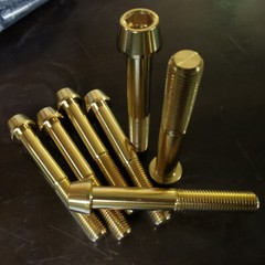 M6 Titanium Bolt Taper 10/16/18/20/25/30/35/40/45/50~65mm Allen Socket Cap Screw