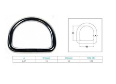 Mil Spec Marine Boat Stainless Steel D Ring Yacht