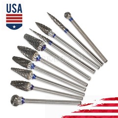 Tungsten Carbide Dental Acrylic Bur Drill 2.35mm Fit Teeth Handpiece 10pcs/set