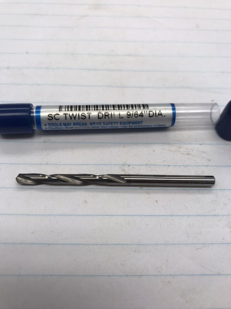 1 pc. 9/64 SOLID CARBIDE JOBBERS DRILL. OSG