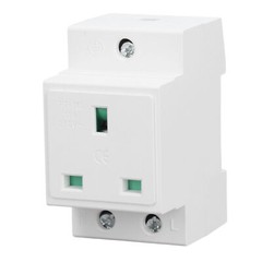 AC DIN Rail Power Socket Built in Protective Contact Easy Installation for Home