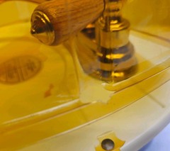 Bel-Air Solid Brass Bathroom Sink Faucet Gold Wood Handles Pop-Up Drain NOS Vtg