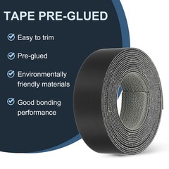 Black Edge Banding 10 ft x 1-1/8 Inch Veneer Tape Pre-glued Tape with Hot Melt