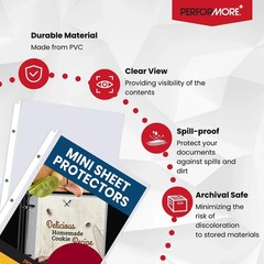 Heavyweight Clear Mini Sheet Protectors Holds 5.5 x 8.5 Inch Sheets, (50 Pack)