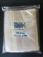 1.5×1.5 to 20×20 Clear Reloc Zippit Lock Seal Top Reclosable Zip-lock Bags 2Mil