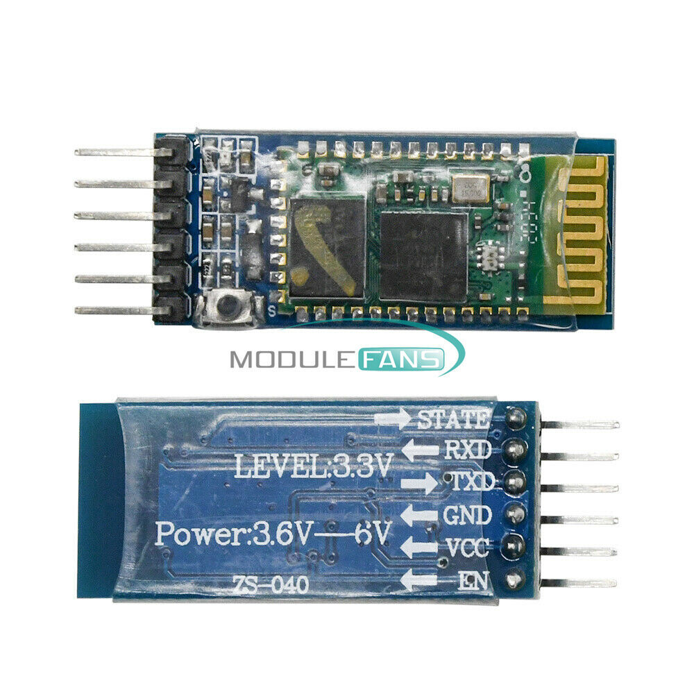 2PCS HC-05 6 Pin Wireless Bluetooth RF Transceiver Module Series 3.3v