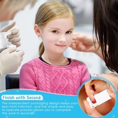 Honoson 6 Pieces Disposable Ear Gun Piercing Kit with As picture shown, White