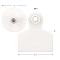100 Pcs Blank Livestock Identification Ear Tags for Cattle Cow Pig Goat Sheep