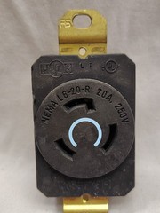 Hubbell HBL2720 30A Locking Receptacle Black Industrial