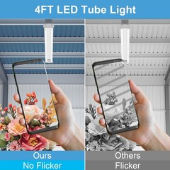 T8 LED Tube Light Bulbs 4 Foot 20W 40W Equivalent, 5000K Daylight 2000LM, T8 T10
