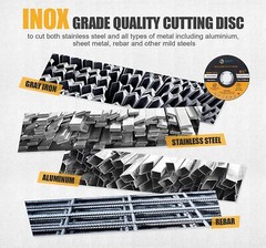 20PCS 4.5 Inch Flap Discs& Cut Off Wheels Cutting Disc Set Metal Stainless Steel