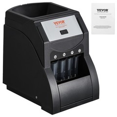 VEVOR USD Coin Sorter Coin Wrapper and Roller 230 Coins/min 4 Coin Tubes