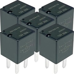 5-Pack 4016819 20A 12VDC 4-Pin SPST Automotive Relay – Fixes Starter, Fuel Pump