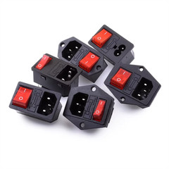IEC 10A 250V Plug Power Connector AC C14 C01 3 Pin With Switch And Fuse Socket