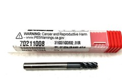 Accupro 70211008 3/16″ 5FL Corner Radius End Mill .015R Solid Carbide AlTiN NEW