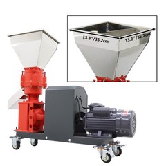 220V 150-200KG/h 3mm Feed Pellet Mill Machine Feed Pelletizer with 4 Rollers