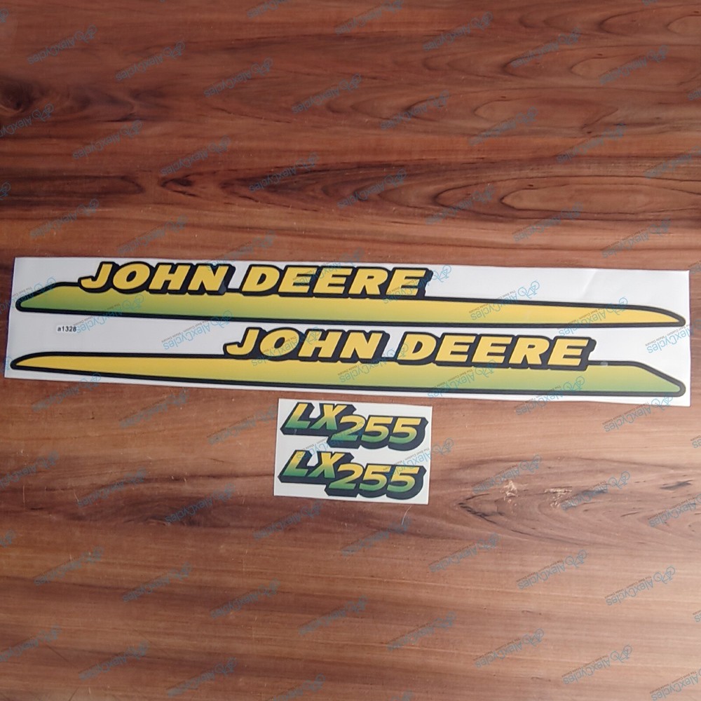 John Deere LX255 Stripes Lower Hood Laminated Decals Stickers Set M126050 Set