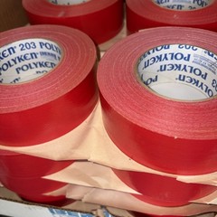 4 Rolls Polyken 203 9 mil Multi-Purpose Duct Tape Blue / Red / Brown 2” X 60yds