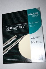 100 Sheets Wausau Paper Royal Linen Ivory 24 LB. 8.5″ X 11″ New USA Professional