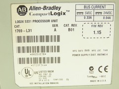 Allen Bradley 1769-L31 CompactLogix 5331 Controller Ser A Rev B01 F/W 1.15