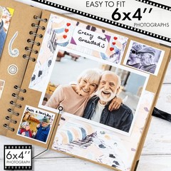 Bstorify Scrapbook Album 60 Pages (8 x 8 Inch) Brown Thick 8 x 8 Inch,