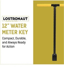 12″ Water Meter Key – Professional Garden & Plumbing Tool T-handle 4-way Spigot