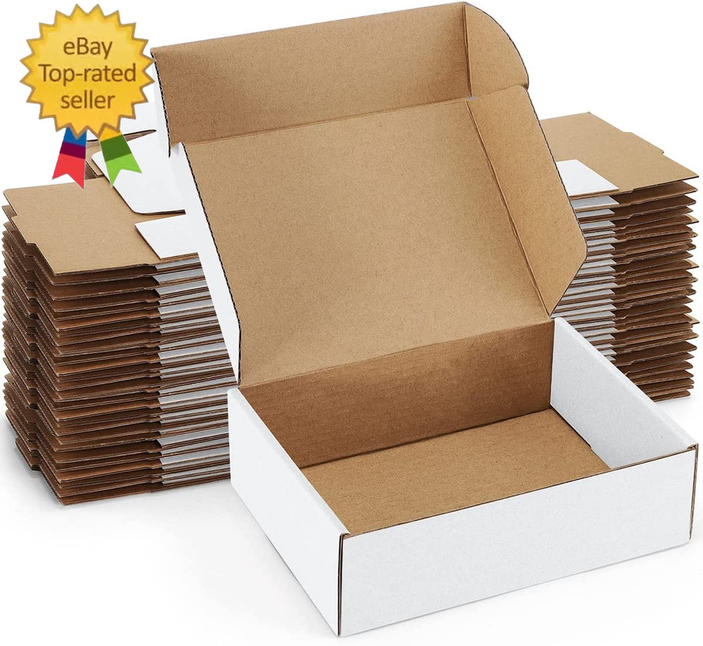 Shipping Boxes 7X5X2 Inches White Small Mailing Boxes 25 Pack Cardboard