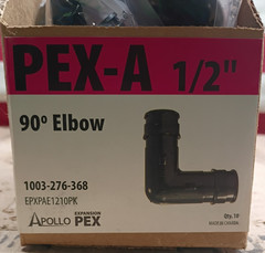 Lot 0f 10 (Qty10) Apollo PEX-A 1/2″ Poly Alloy 90 Degree Elbow Open Box