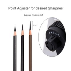 Rotary Sharpener Precision Steel Blades Fitted Shavings Tray f Pencil (6-8mm)