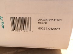 case of 6 Flanders foremost in air filtration 80255.042020 20x20x4 air filter