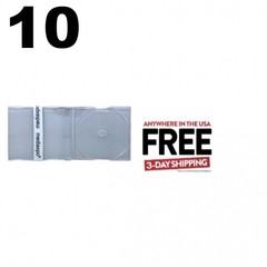 10 SLIM Import CD-5 Maxi SUPER Clear CD Jewel Cases J Card European 7.2mm 1-3 D