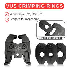 360 Rotatable Ring Jaws Compatible With Milwaukee 2473 M12 Press Jaw