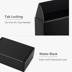 7X5X4 Inches Black Shipping Boxes 25 Pack – Corrugated Cardboard Mailing Box Fo