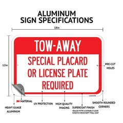 Reserved Parking Sign Heavy Gauge Aluminum Parking Sign Rust Proof