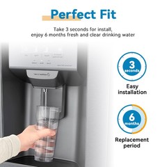 PACK UKF8001 Refrigerator Water Filter for Whirlpool EDR4RXD1 Everydrop Filter 4