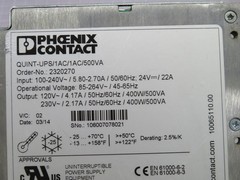 PHOENIX CONTACT QUINT-UPS/1AC/1AC/500VA UNINTERRUPTIBLE POWER SUPPLY T255141