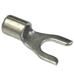 (100) Non-Insulated 12-10 AWG Spade Terminal #10 Fork Uninsulated Wire Connector