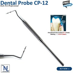 Perio CP-12 Probes 3-6-9-12m Single End Dental Diagnostic Examination Probe 7Pcs