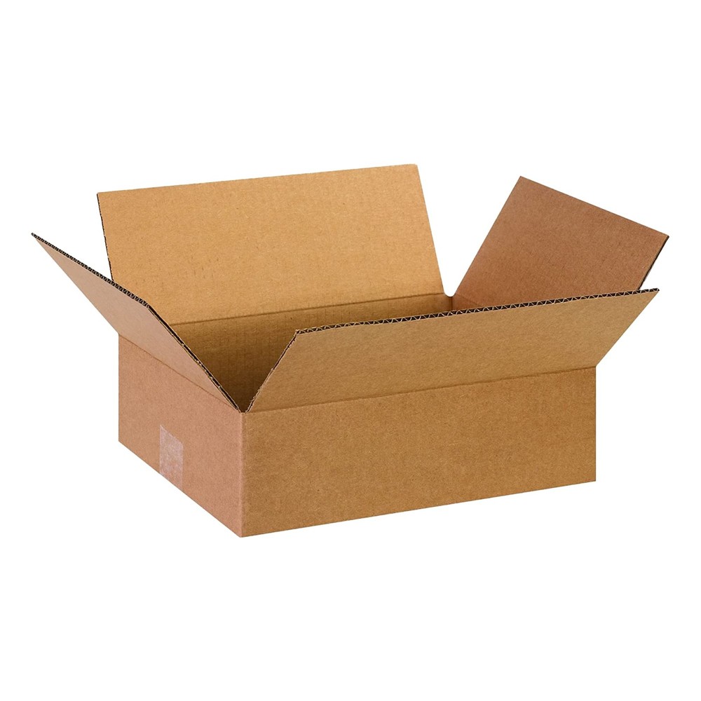 BOX USA 13 x 10 x 4 Corrugated Cardboard Boxes, Flat 13L x 10W x 4H, Pack of 25
