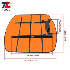 52″ X 52″ Orange For Rops Canopy Tractor and Mowers Umbrella 2″ x 2″ or 2″ x 3″