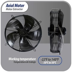 Appli Parts Axial Fan Motor Guard Mounted 15-3/4in (400mm) Fan Blade 220V/1Ph/50