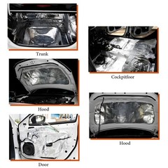 8 PCS Car Sound Deadening Mat, 197 mil 8.7 sqft Aluminum Foil Finish Heat Ins…