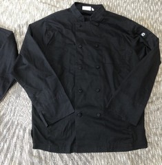 Lot Of 2 Chef Works Unisex Cool Vent Chefs Jacket in Black M- Polycotton