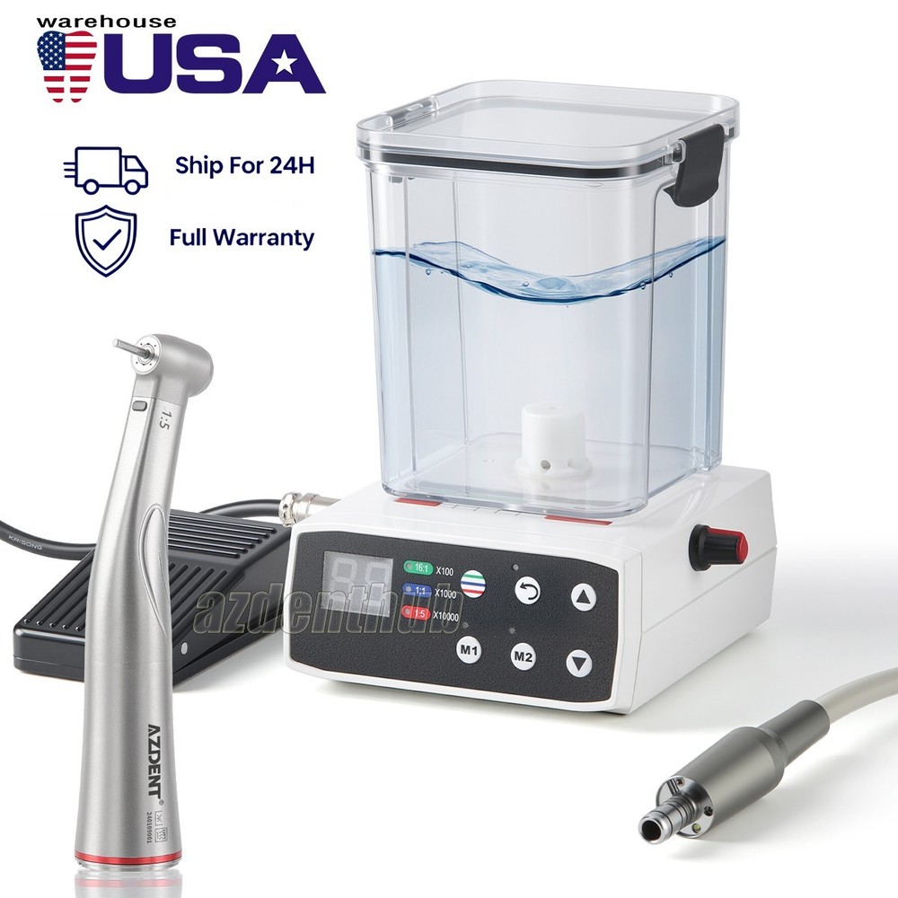 Dental LED Electric Motor with Water Supply /1:5 Fiber Optic Contra Handpiece