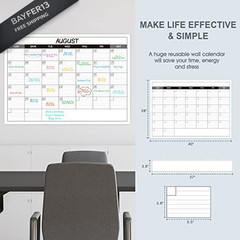 Large Dry Erase Calendar for Wall – Undated 1 Month Big 40″ x 30″