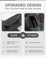 Stethoscope Holder Clip for EKO CORE 500™ – Lightweight PU Leather Hip Holder Cl
