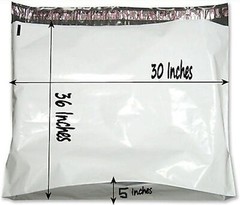 10 30x36x5 Extra Large White Poly Mailer Envelope Bag Expandable Gusseted